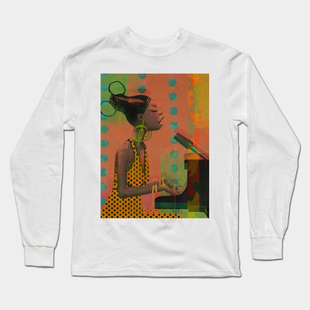 Nina Simone Long Sleeve T-Shirt by Naveen S